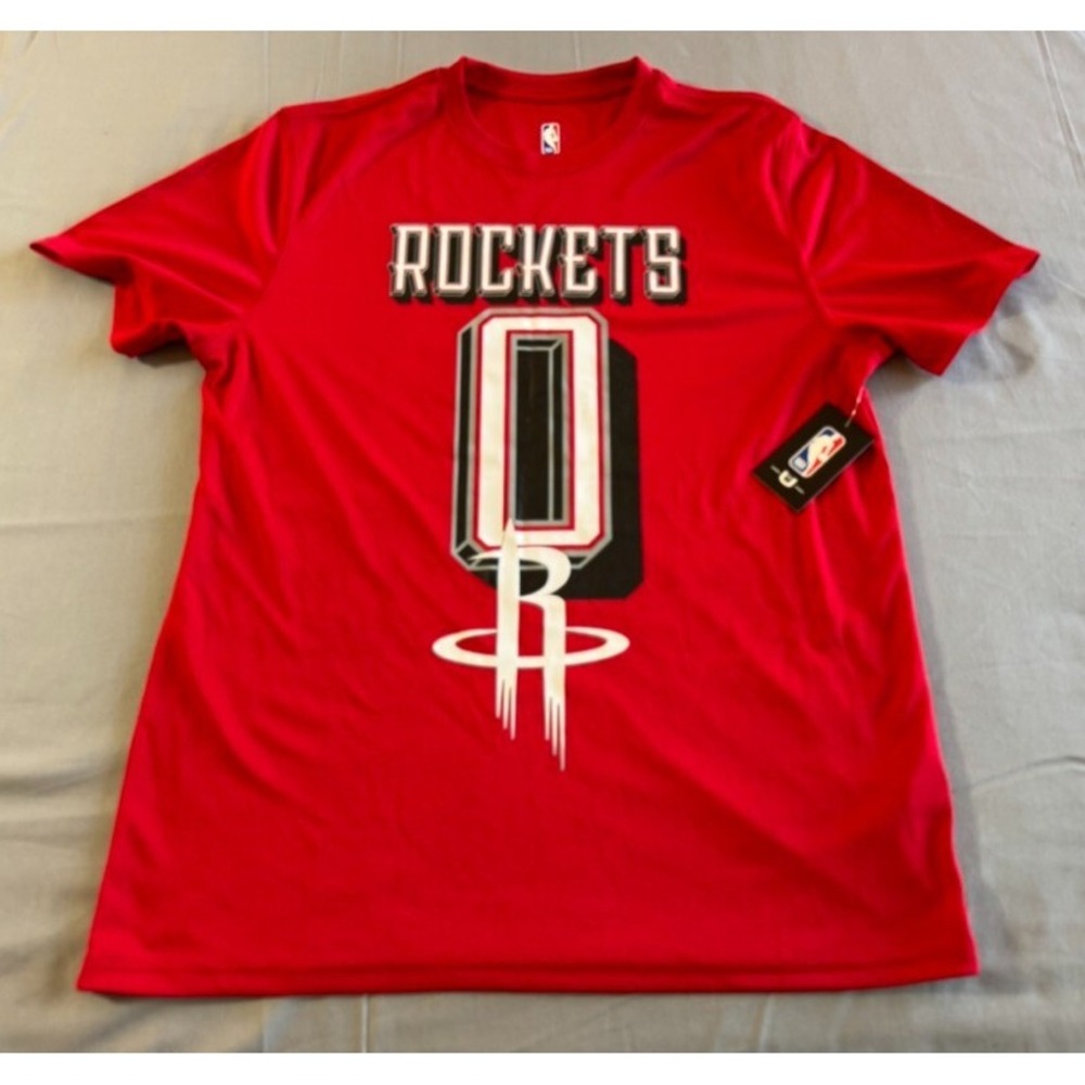 Houston Rockets‎ Basketball Men's Red Short Sleeve T-Shirt Large NBA NEW